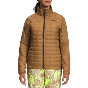 The North Face Thermoball Eco Puffer Jacket Quilted Winter Coat Brown Tan Size S